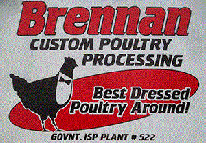 Brennan Poultry sign.
